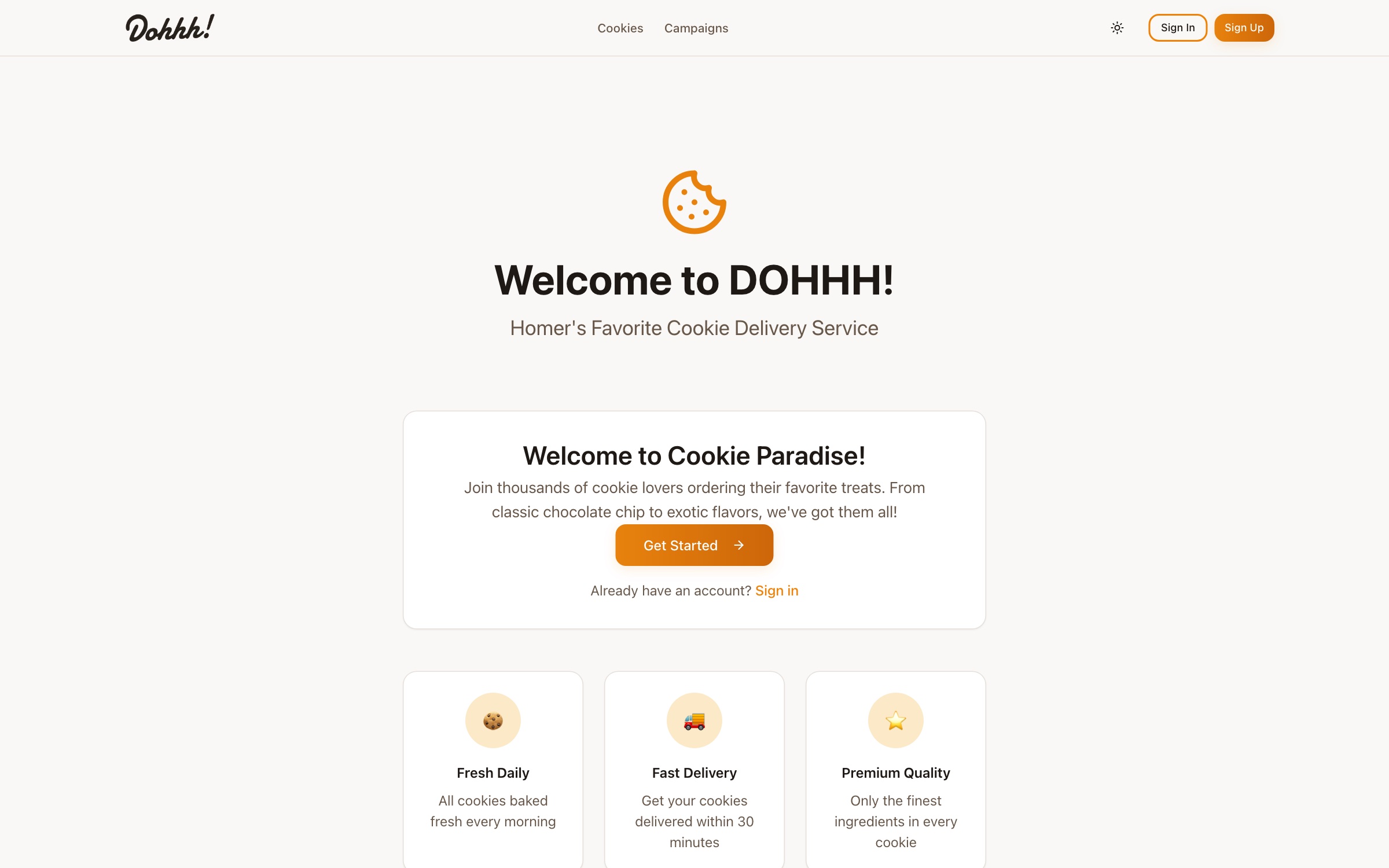 DOHHH homepage