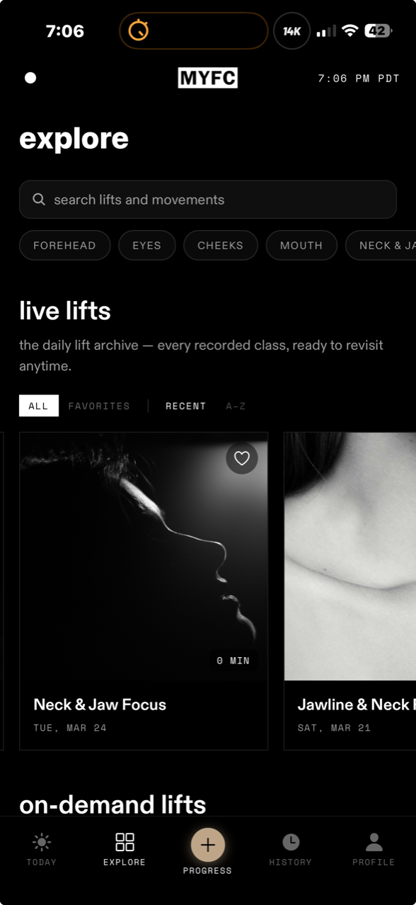MYFC lift library and daily lift archive